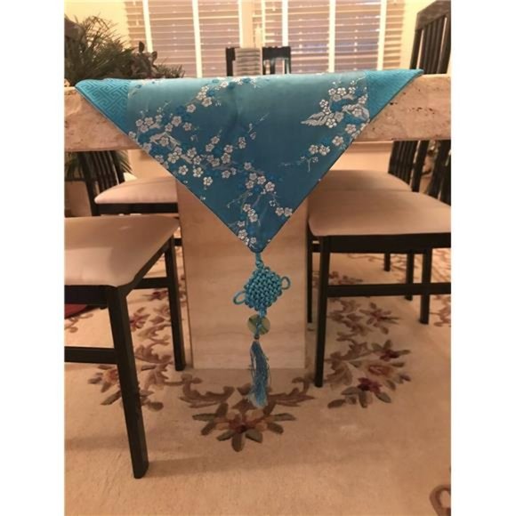 Dining Table Runner Embroidered Décor 13" X 90" - Picture 2 of 7